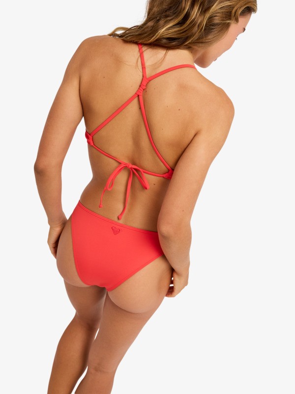 Solid Essentials Athletic Tri Haut de bikini triangle Rouge Femme