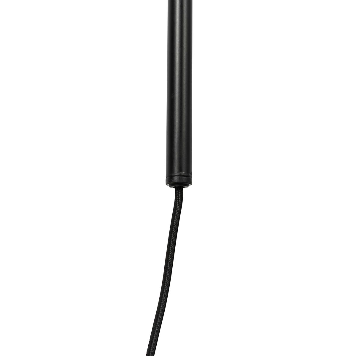 Hanglamp zwart met voetschakelaar 3-lichts - Jeana Luxe