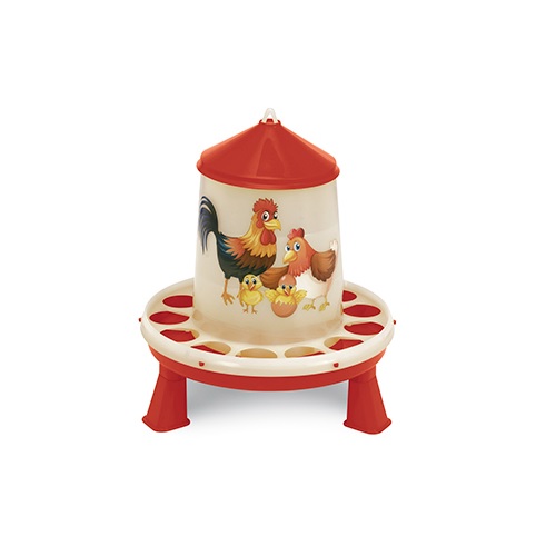 Cocho de plástico para aves, 2 kg, com pés - Linha Happy Range