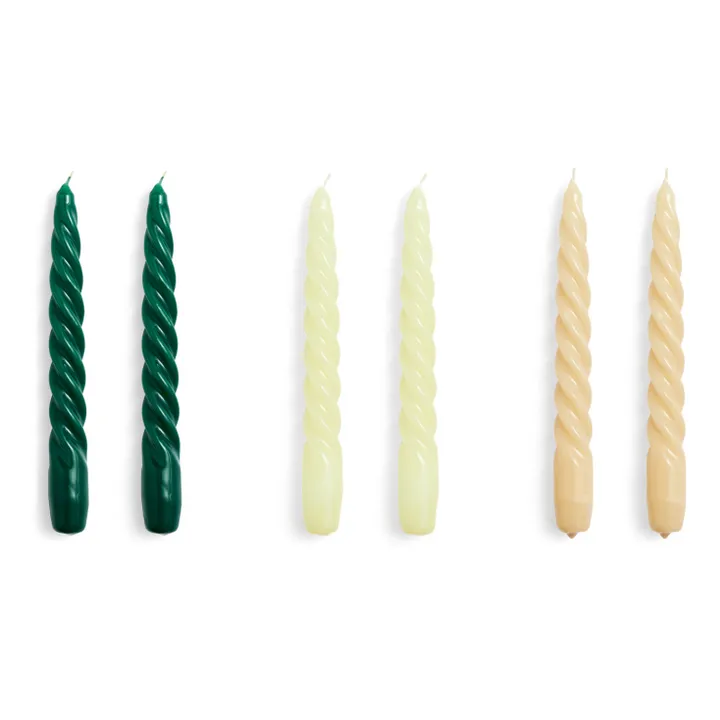 Hay Bougies Twist - Set de 6 | Vert