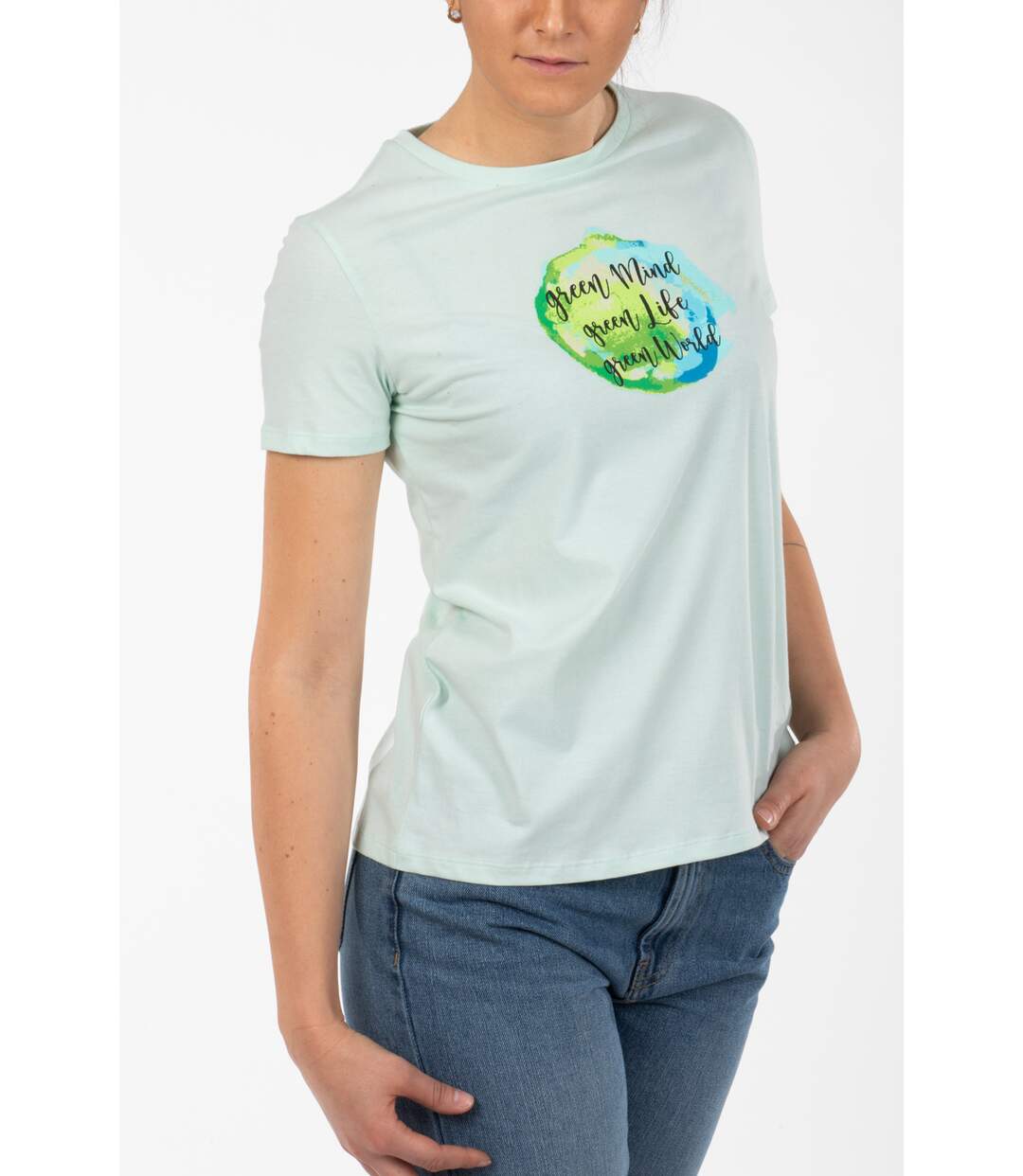 T-shirt coton bio NAILA9 VERT