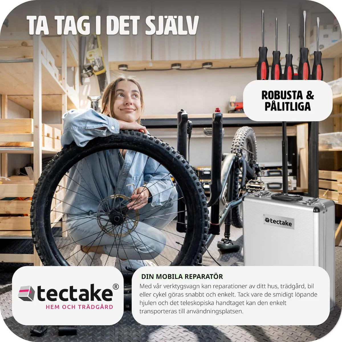 Verktøykasse på hjul 799 deler - svart