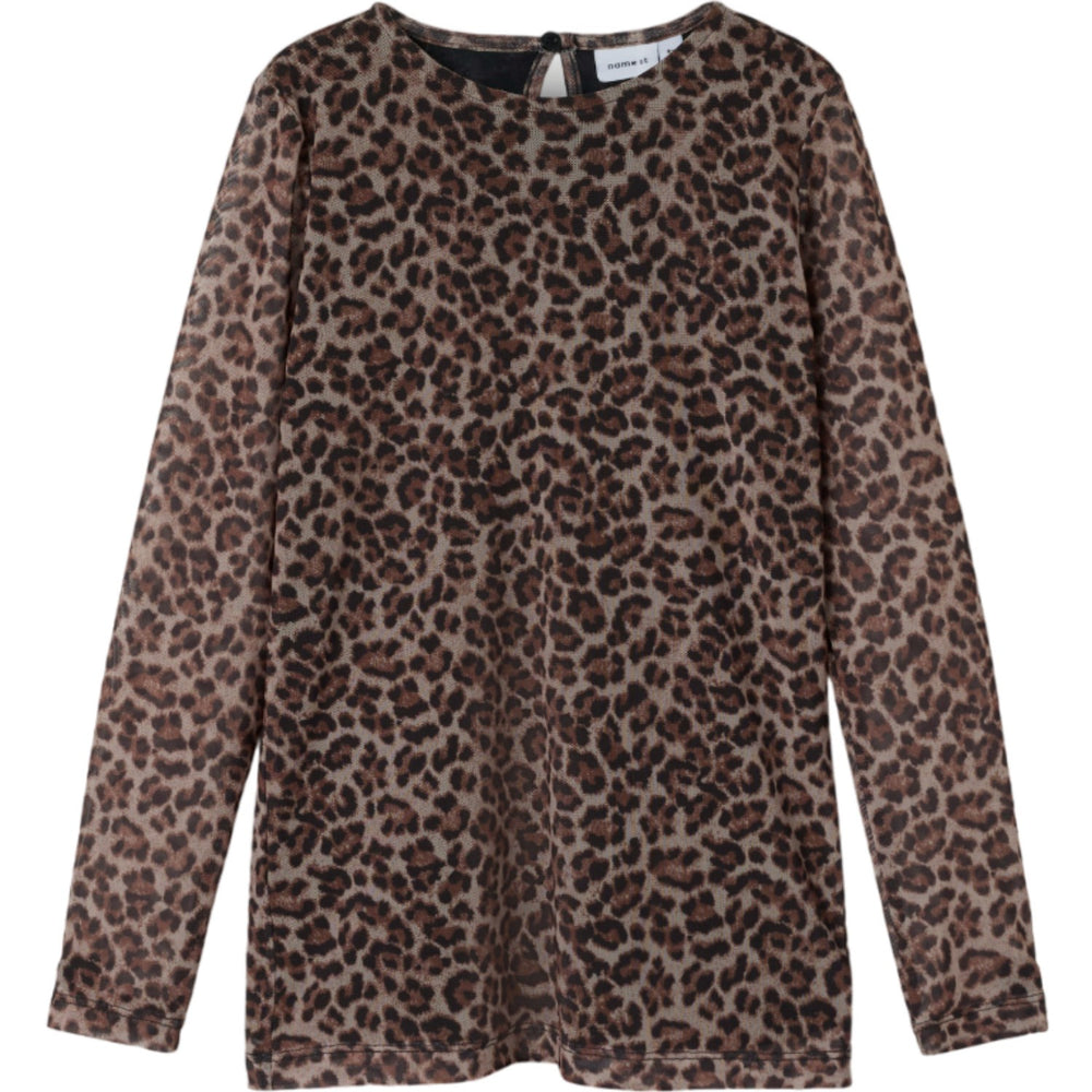 Køb Name It Black Animal Silje Slim Bluse