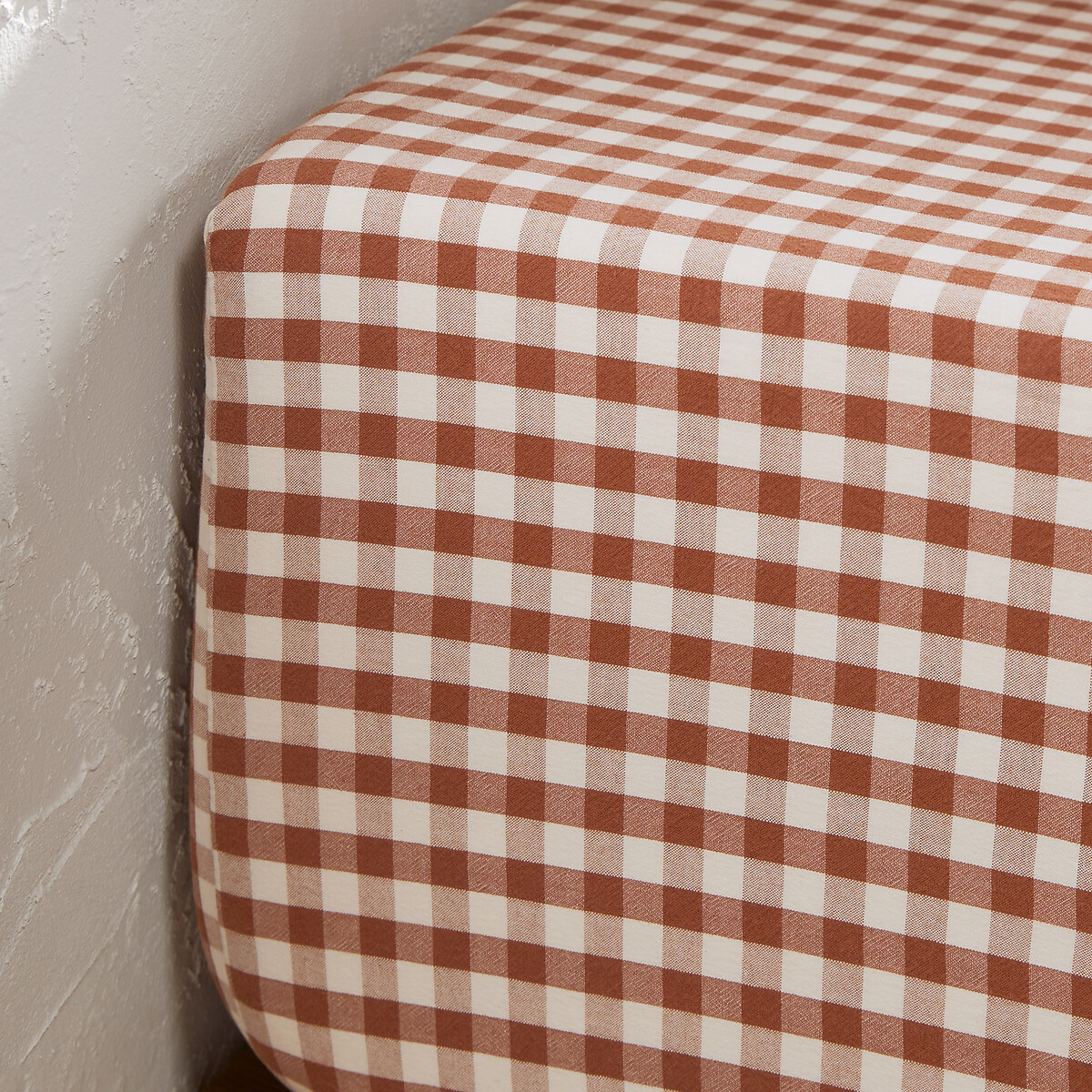 LA REDOUTE INTERIEURS<br>Lençol de baixo Seersucker, bainha 30 cm, Cottage