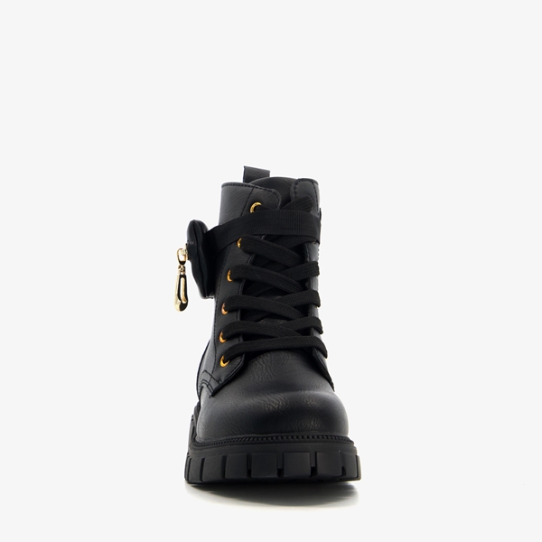 Blue Box meisjes veterboots met gouden rits