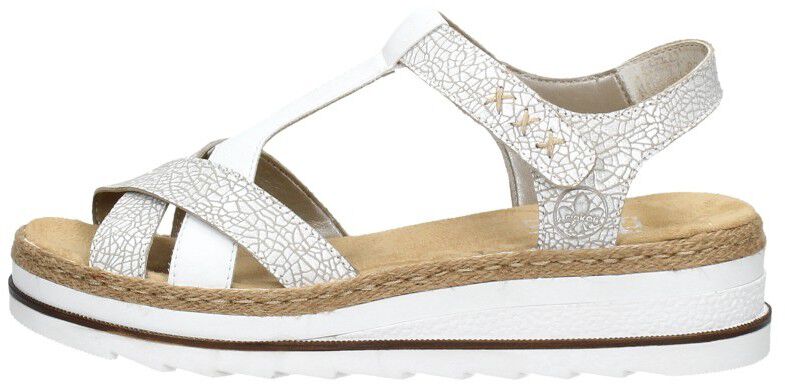 Rieker Sandalen Plat wit