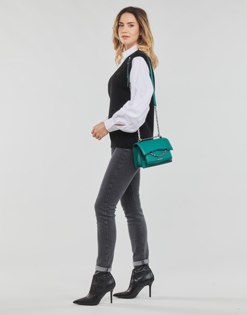 Karl Lagerfeld - KNIT VEST W/ POPLIN SHIRT Negro / Blanco