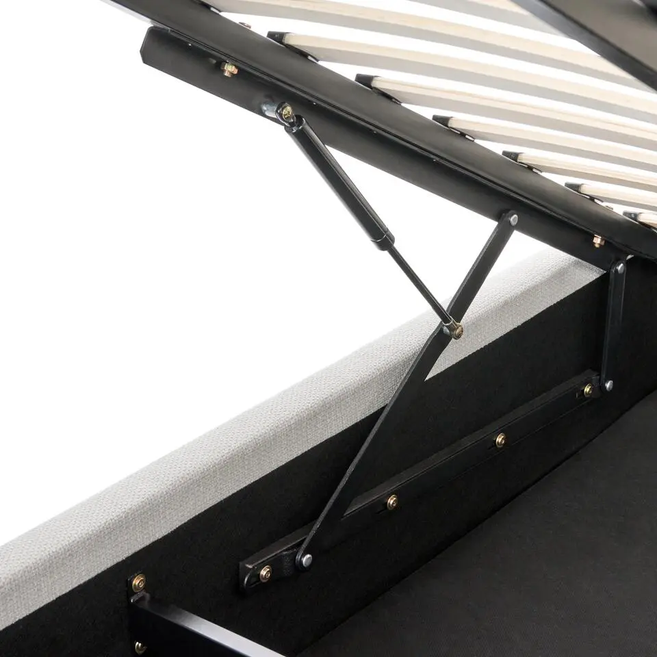 TARASCON - Tweepersoonsbed - Lichtbeige - 140 x 200 cm - Stof