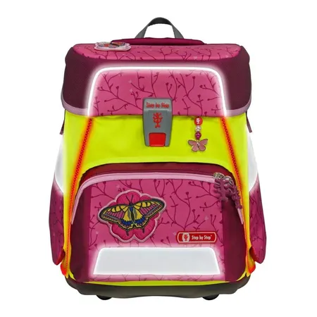 Step by Step LED Neon Pull-Over, Reflektorüberzug mit LED-Leuchteffekt für SPACE Schulranzen, Gelb
