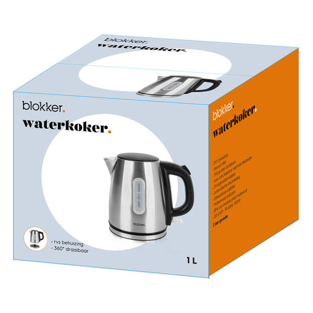 Blokker BL-10118 Waterkoker - 1 liter - RVS