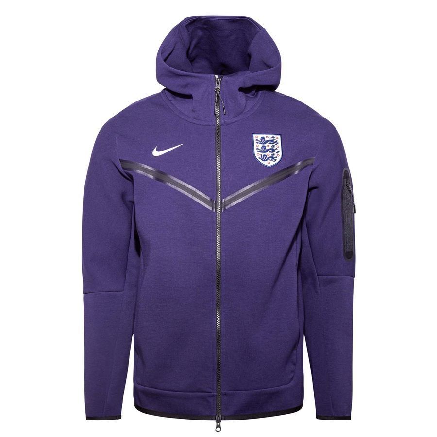 Angleterre Sweat à Capuche NSW Tech Fleece FZ - Purple Ink/Blanc