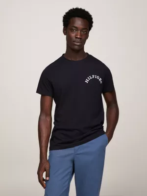 Camiseta Hilfiger Monotype Slim com Logo nas Costas