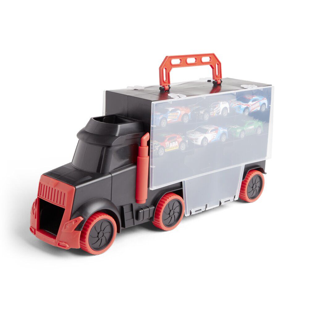 Camion de transport avec 6 voitures