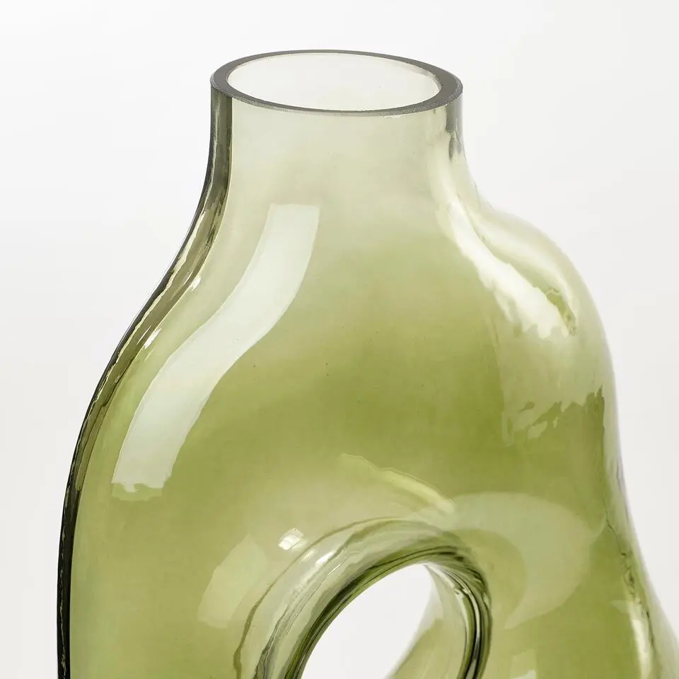 Mica Decorations Jay Vaas - L18,5 x B10,5 x H25 cm - Glas - Lichtgroen
