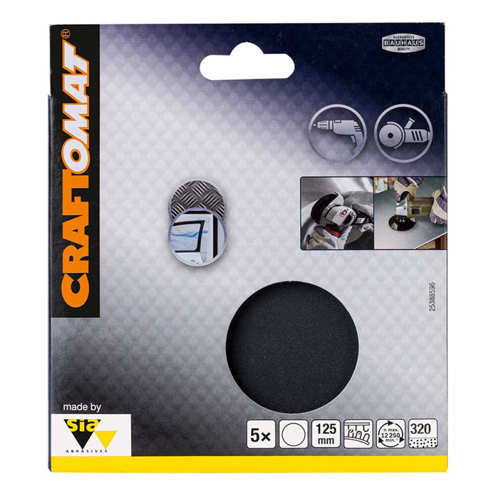 SLIPEPAPIR CRAFTOMAT BFCC 125MM K320 5STK
