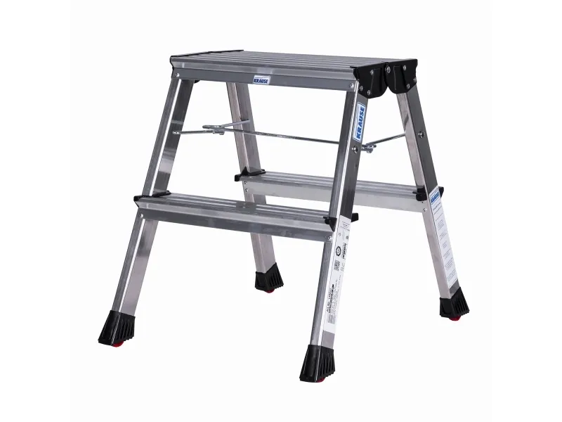 Krause Rolly - Trappestige - 2 trin - 2 sektioner - arbejdshøjde: 2.45 m - aluminium