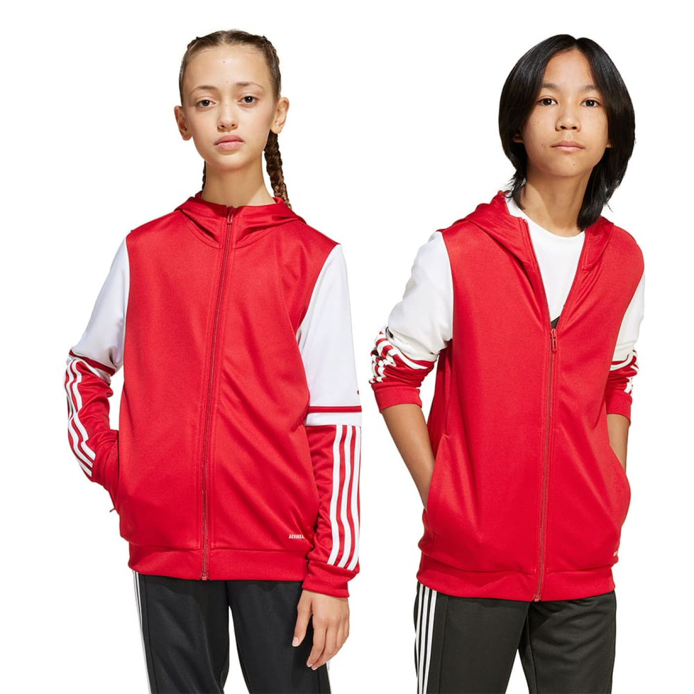 Adidas Squadra 25 Hooded Trainingsjack Kids Rood Wit
