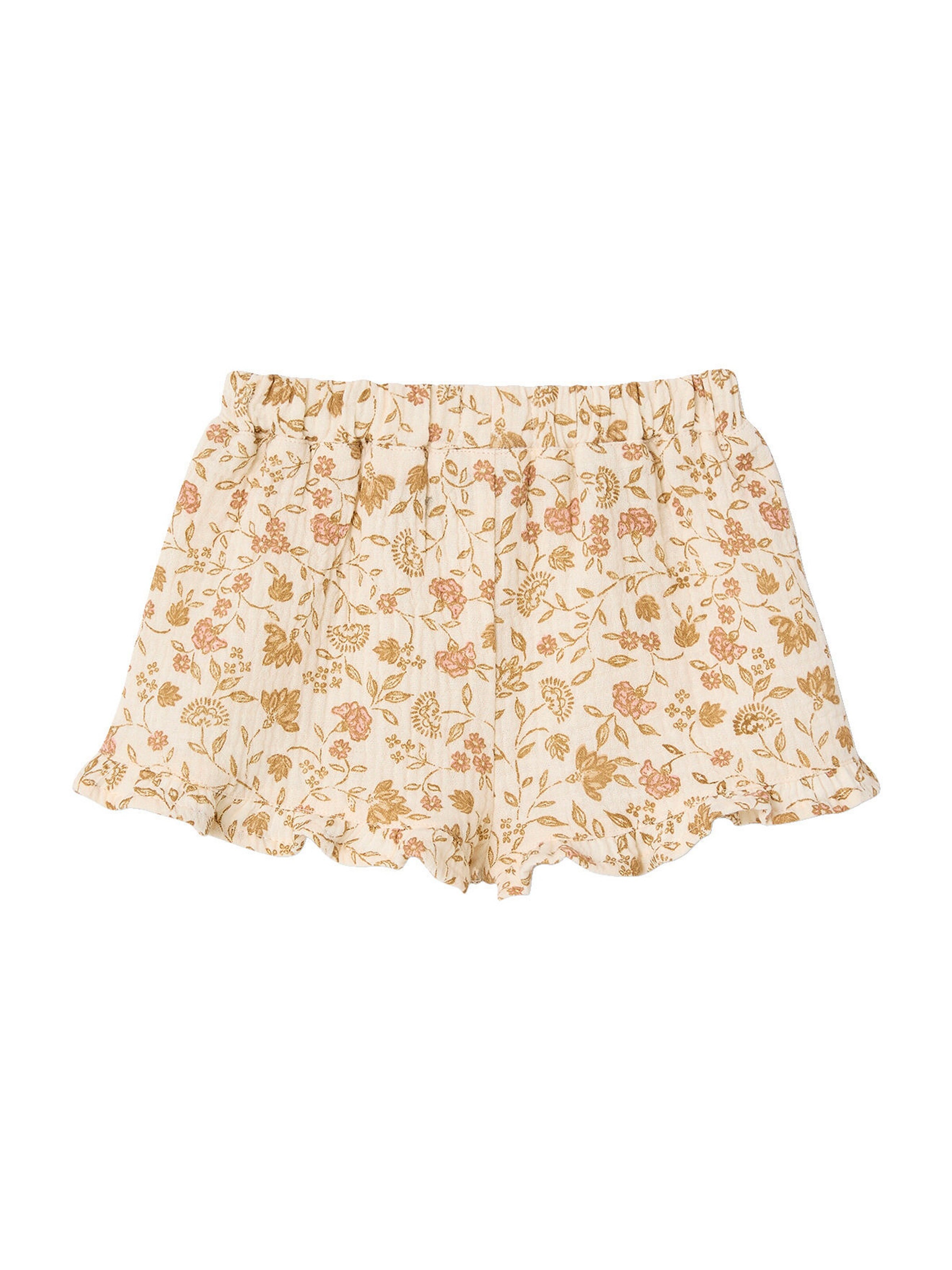 Vertbaudet Bedruckte Mädchen Baby Shorts aus Musselin wollweiß