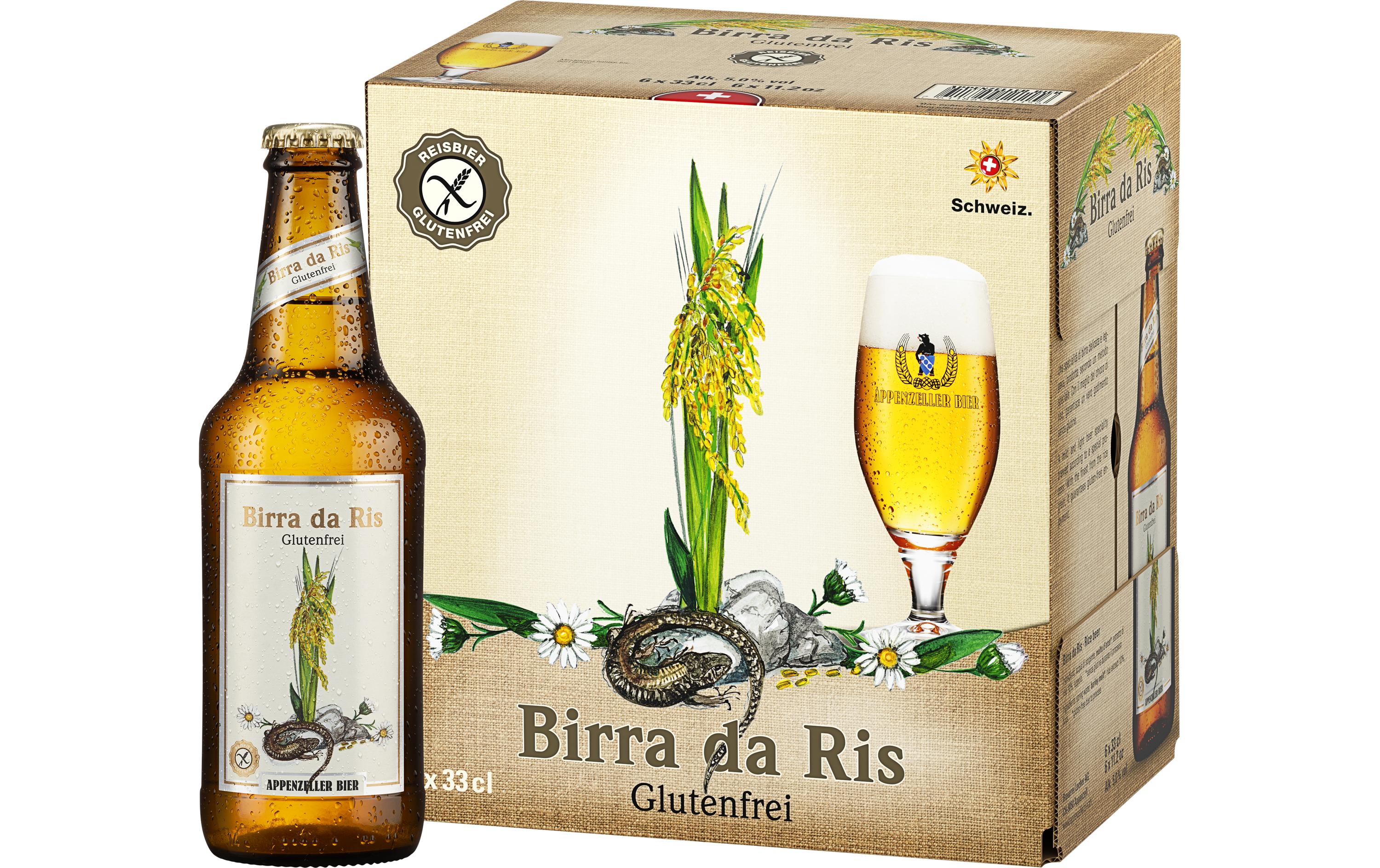 Bier Birra da Ris glutenfrei 6 x 0.33 lLagerbier ohne Gluten