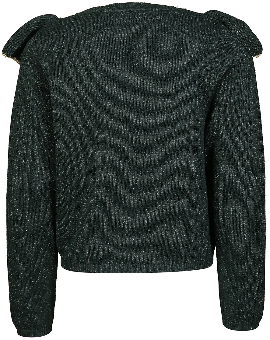 Strickpullover TAYA – GLITTER in dark leaf