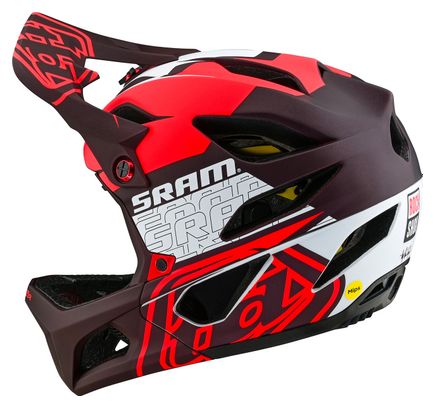 Casque Intégral Troy Lee Designs Stage Mips Sram Vector Rouge