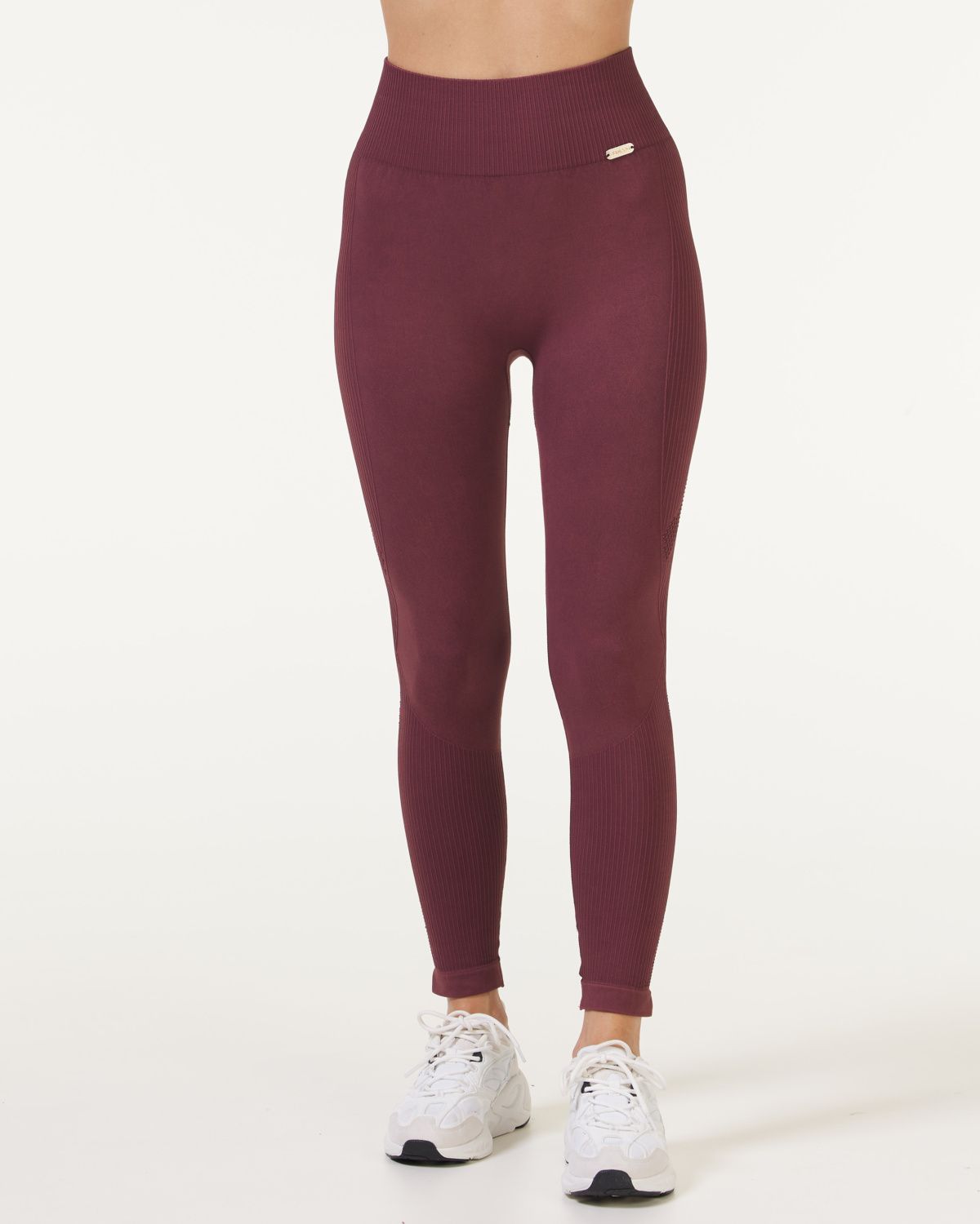 Bumpro Wave Seamless Mesh Tights Maroon Sandwash