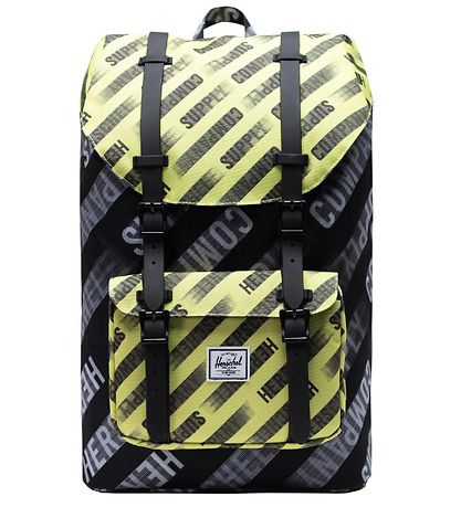 Herschel Rygs?k - Little America Mid Volume - Neon GRød Highligh