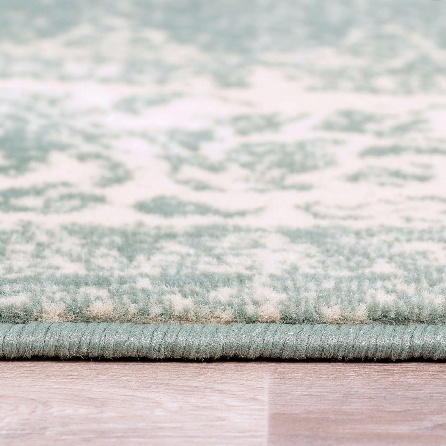 FRAAI | Home & Living Teppich Vintage - Wonder Grün - Polypropylen - Kurzflor - Vintage - Orientalisch - Wohnzimmer, Esszimmer, Schlafzimmer - Carpet