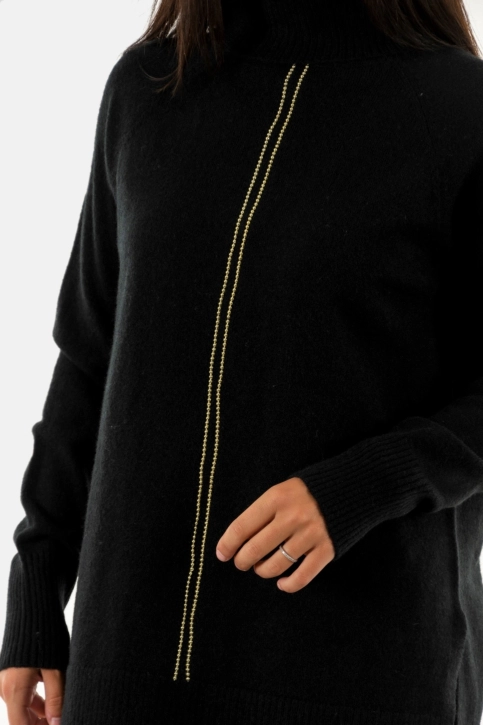 gilets cardigans lola casademunt jersey cuello alto negro