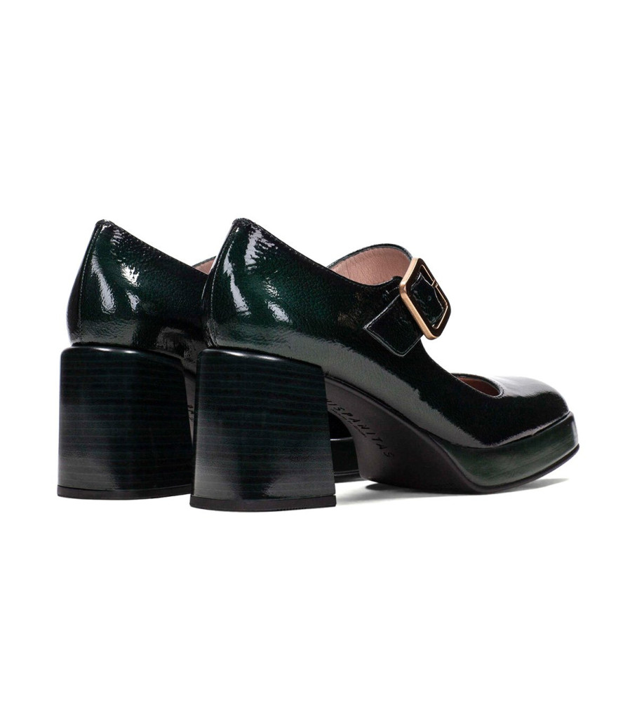 Sapatos Hispanitas estilo Mary Jane em couro verde Tóquio - Altura do salto: 7 cm -