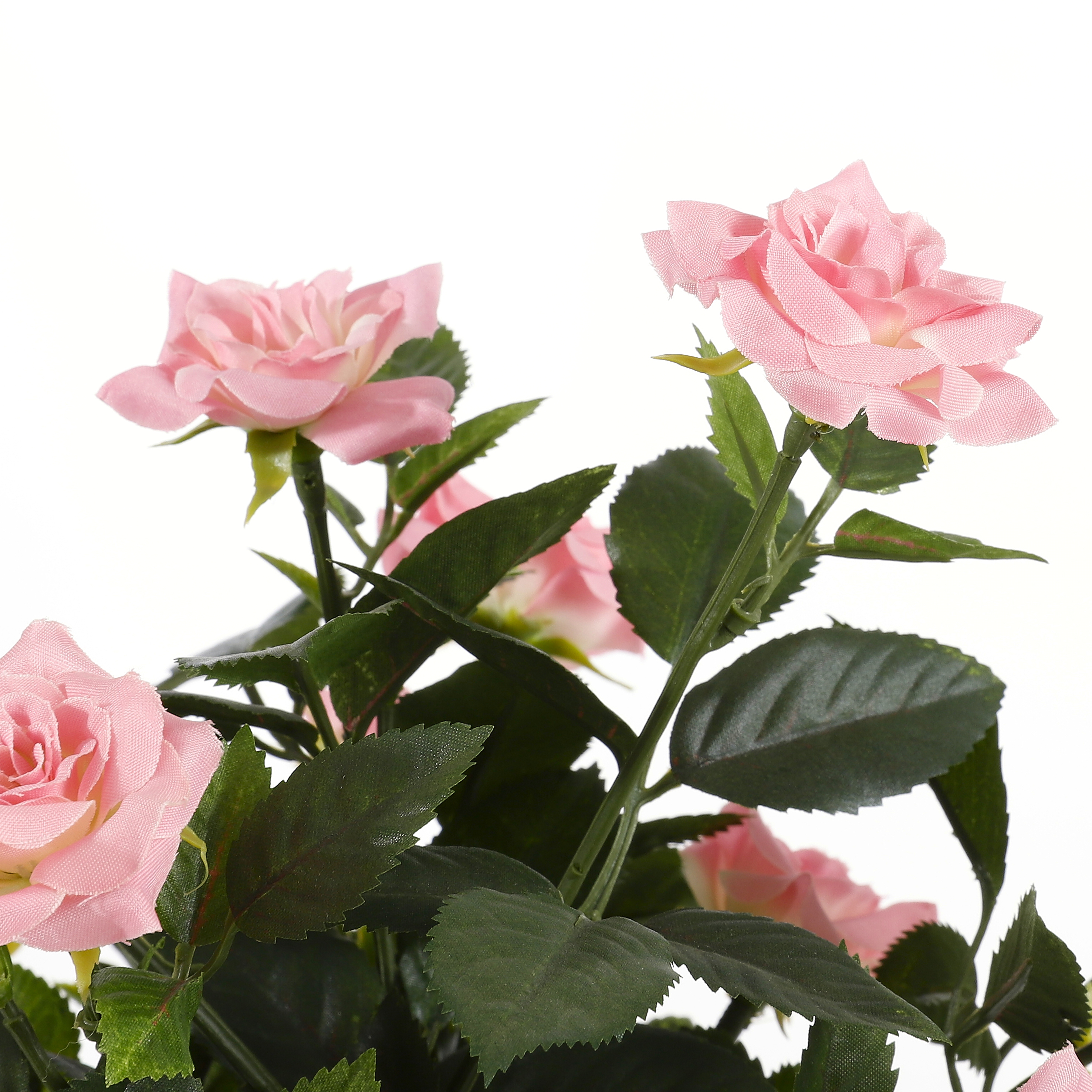 Mica decorations - rosier artificielle rose en pot h33