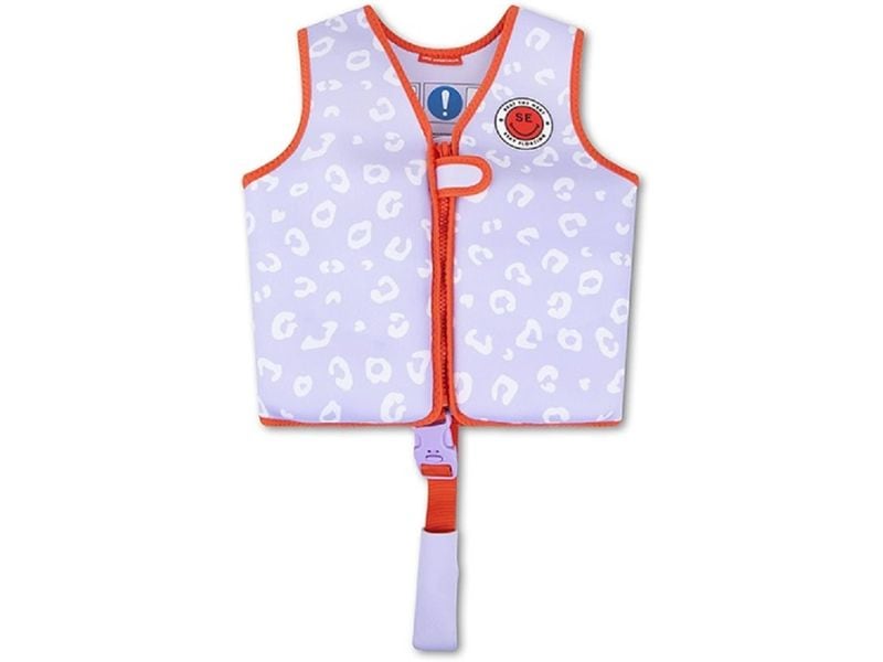 Swim Essentials Schwimmweste 3-6 Jahre Lila Leopard Kinder-Schwimmweste mit Reissverschluss