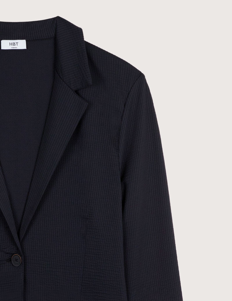 HBT WAFFLE  | SHIRLEY VESTE NOIRE