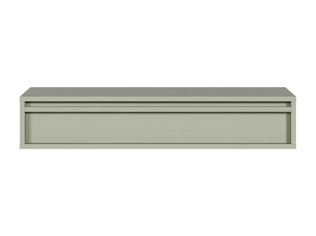 Table console - 90 cm - avec tiroir - suspendu - vert sauge - EVO