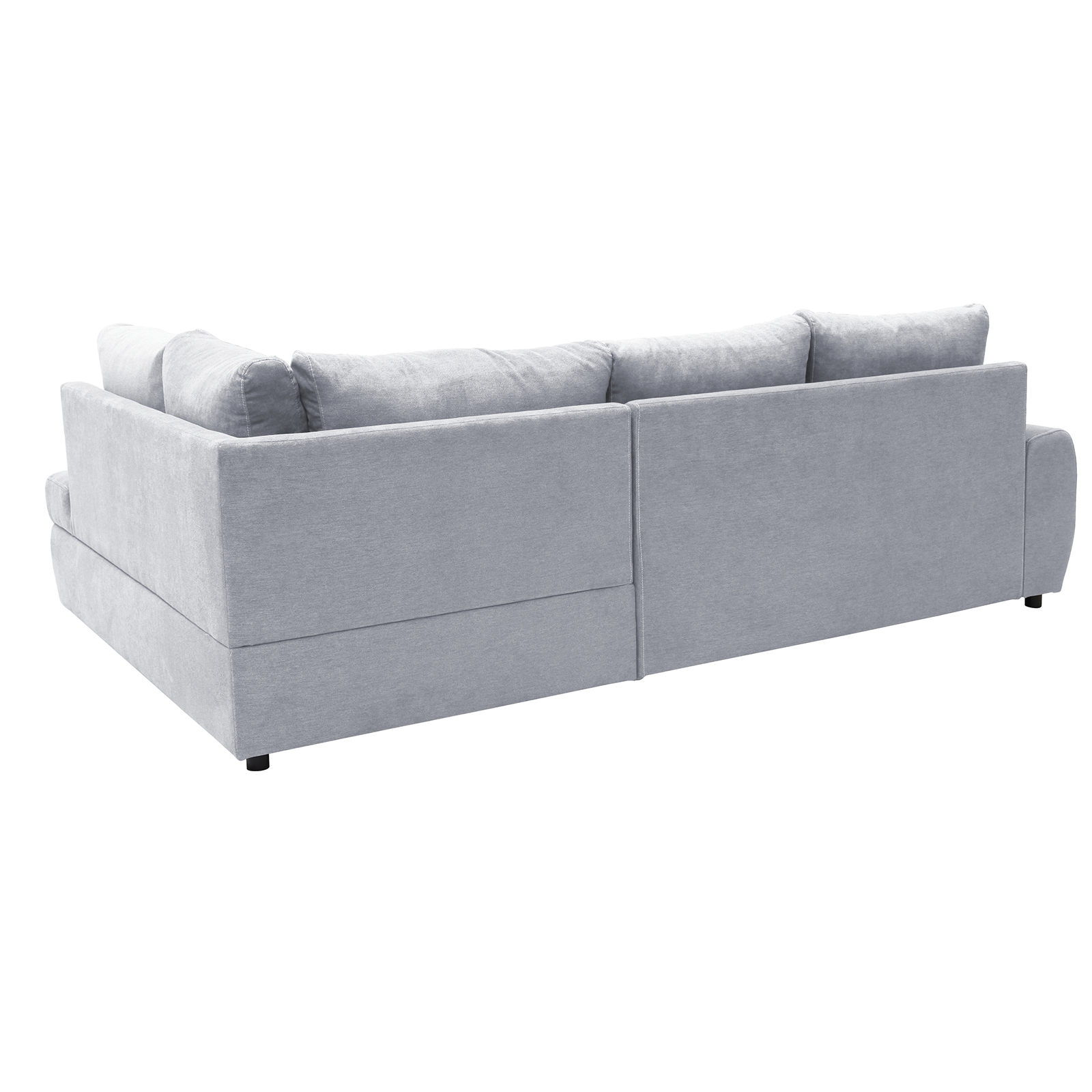 Ecksofa - grey - mit Liegefunktion und Staukasten - Recamiere rechts