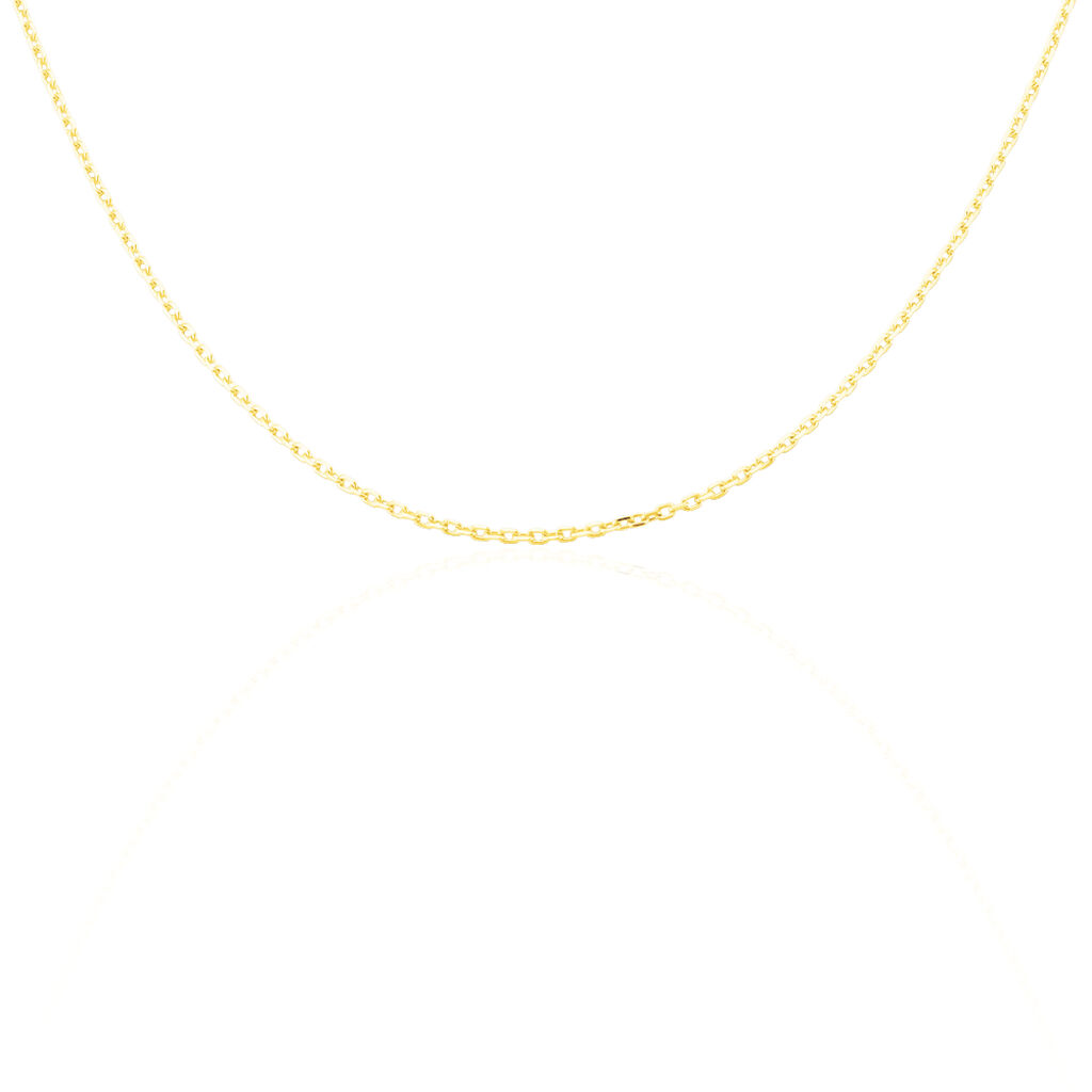 Chaîne Faneliaae Maille Forçat Diamantée Or Jaune