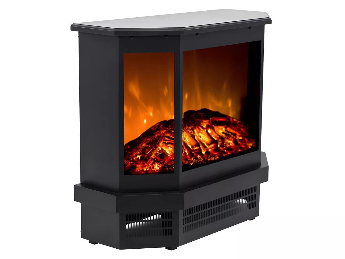 Cheminée électrique poêle ETNA - L55.8 x P22.5 x H51.6 cm - Noire
