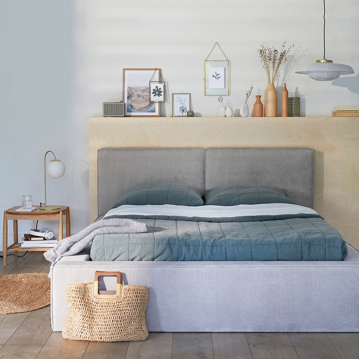 LA REDOUTE INTERIEURS<br>Colcha acolchoada em algodão lavado, Sparrow