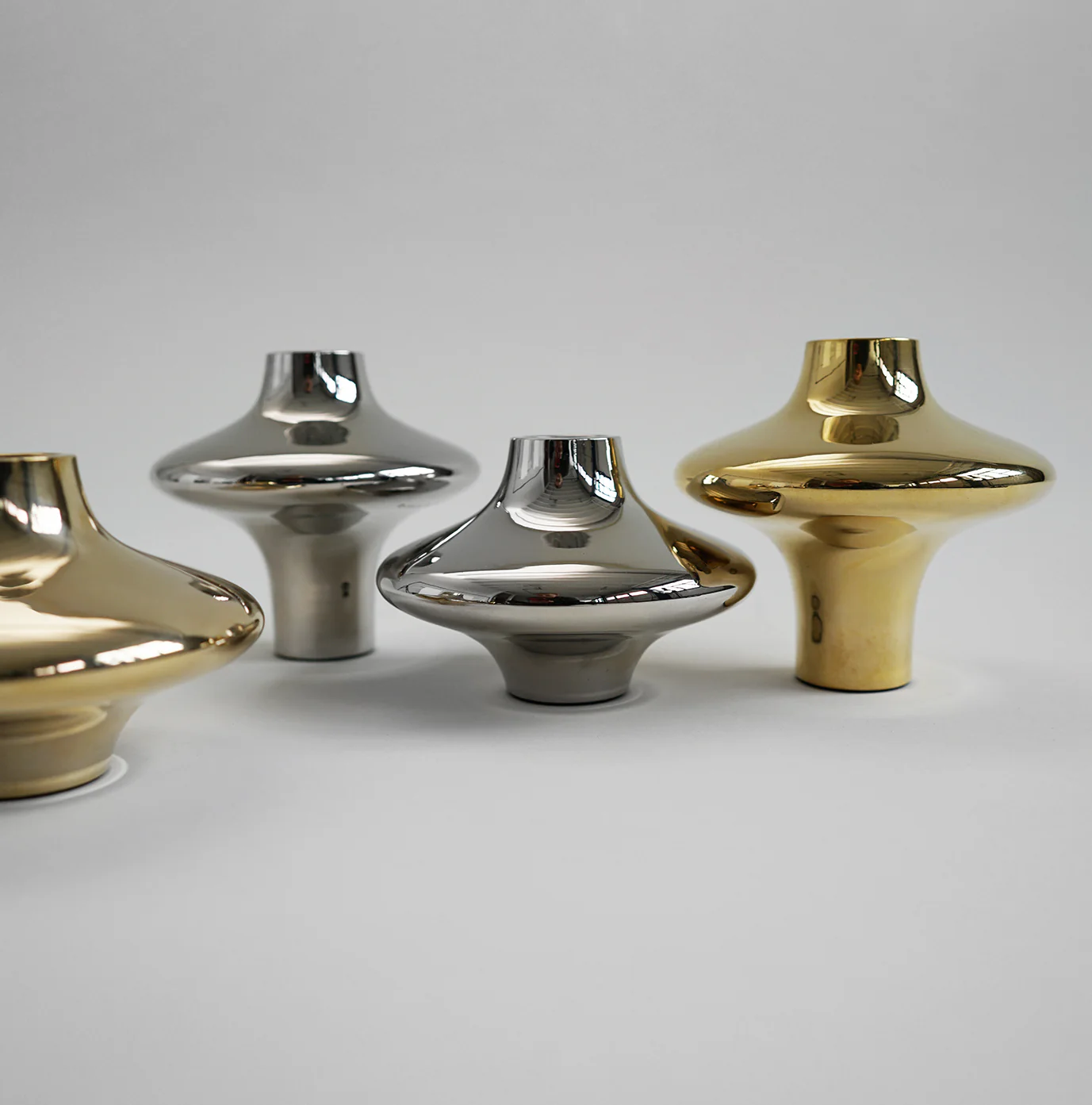 Hein Studio  Doublet no. 02 lysestage, stor - guldfarvet