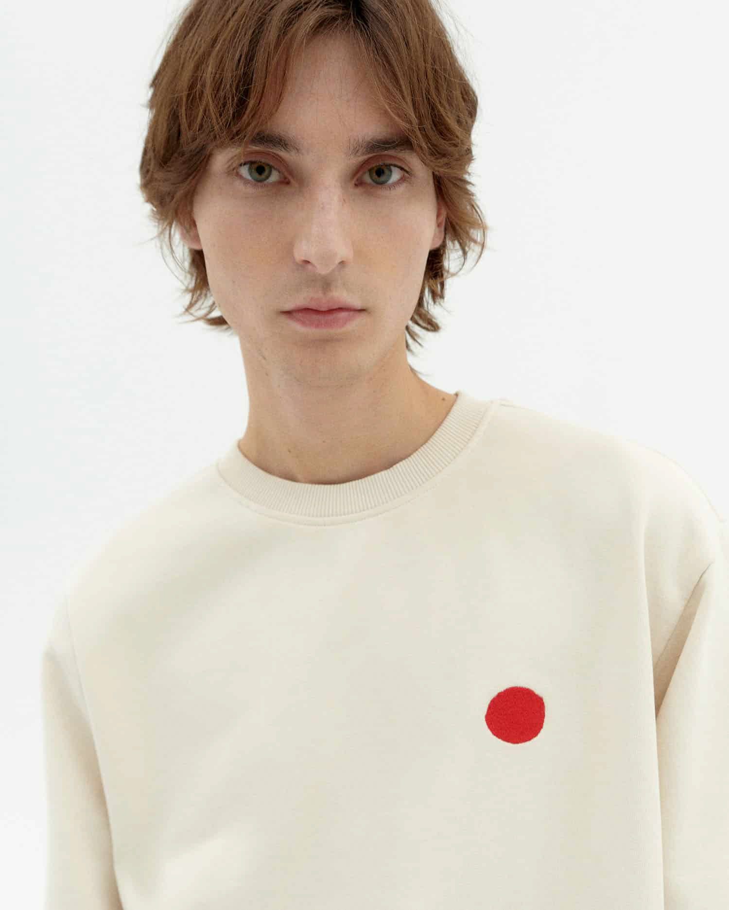 Thinking Mu Sweatshirt Leon Sunset White