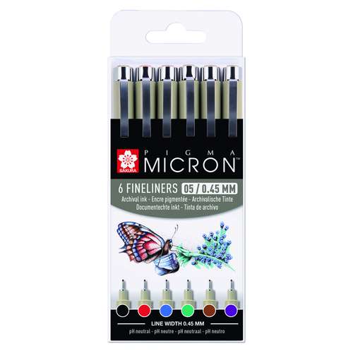 SAKURA® PIGMA® MICRON™ Fineliner 6er-Sets