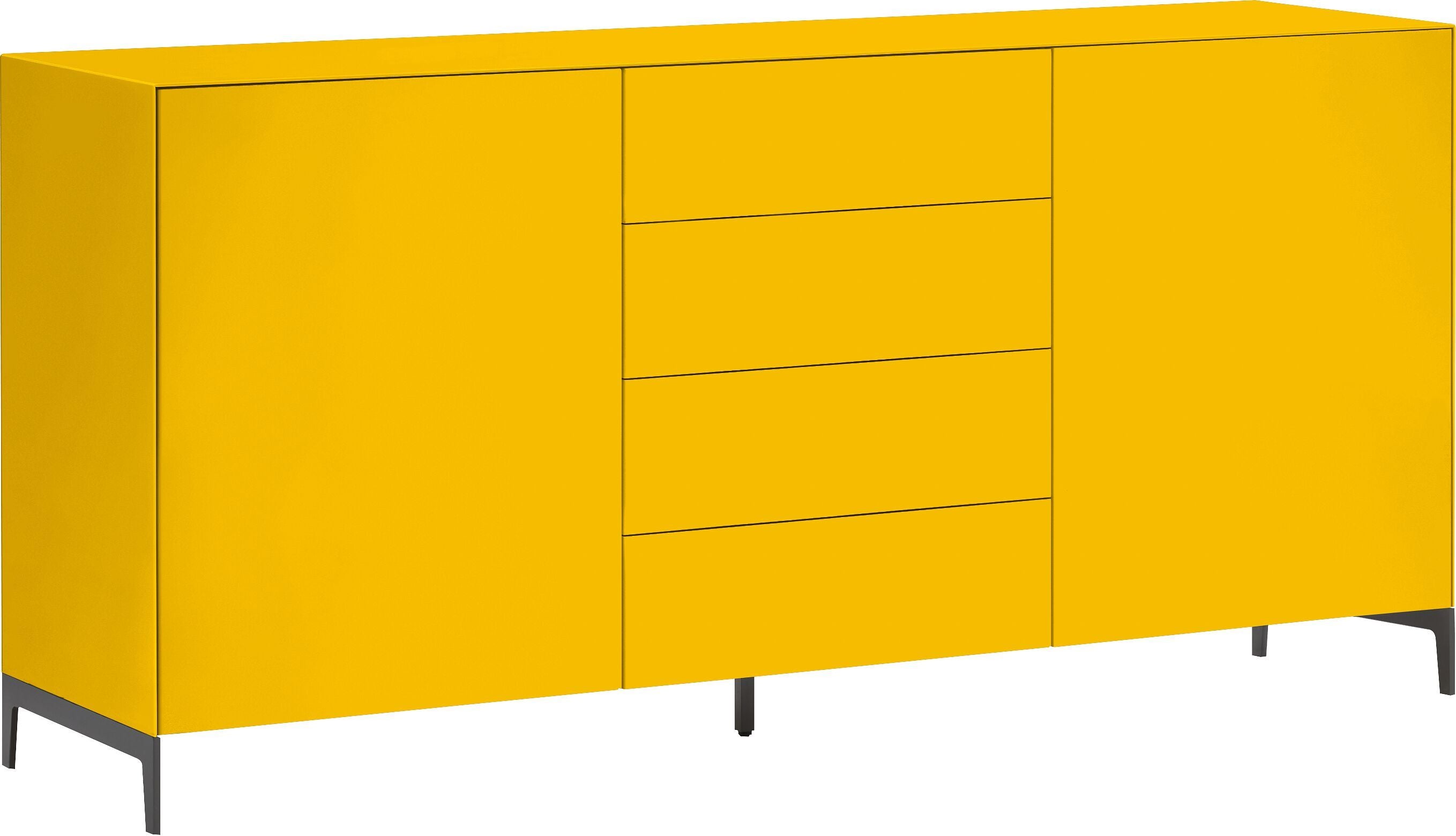 LUX Sideboard - Gelb / B: 180.0 cm x T: 46.0 cm x H: 86.5 cm