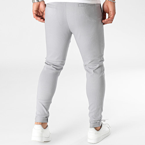 Pantalon Chino Skinny Gris