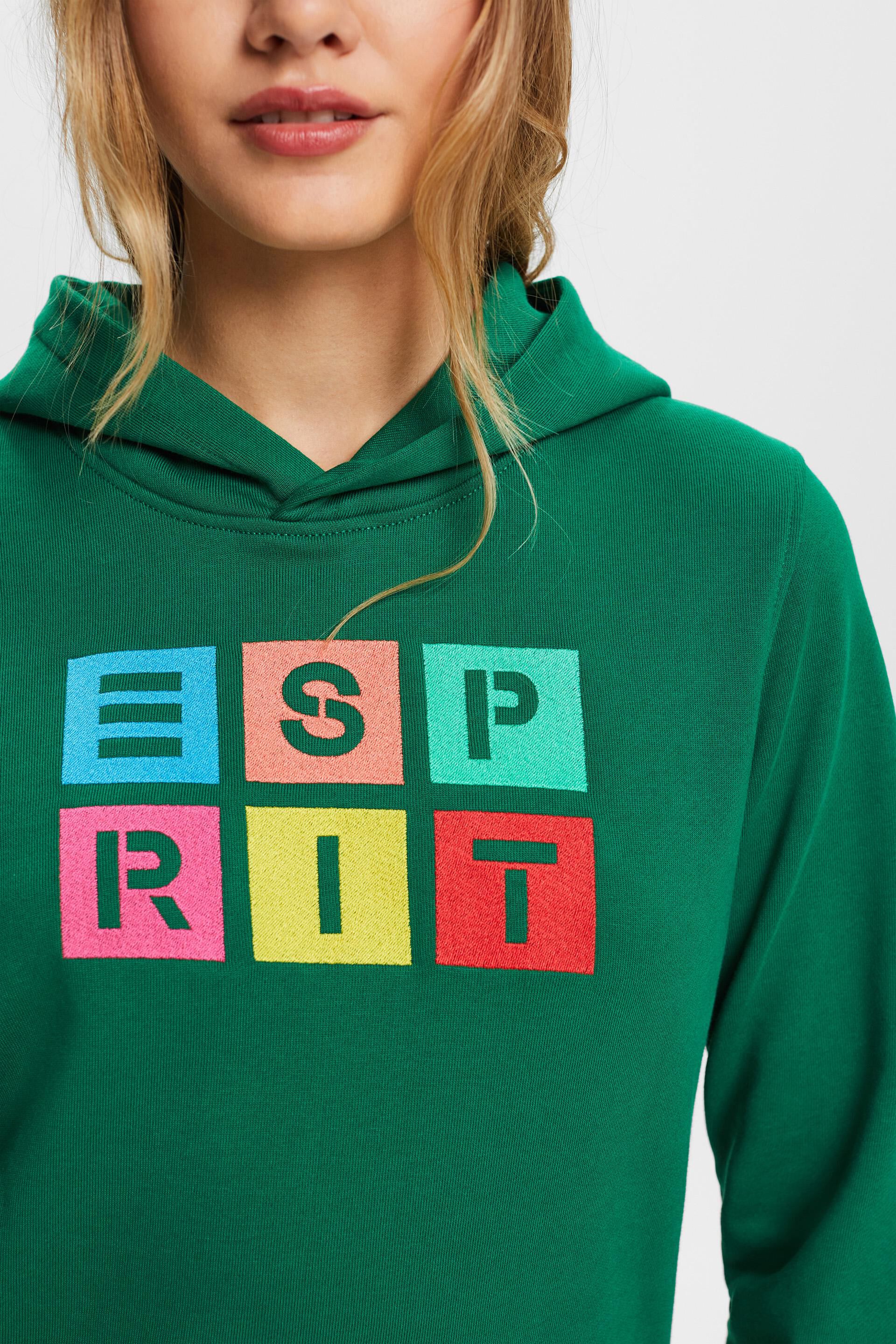 Sweat à capuche orné d’un logo brodé, coton biologique