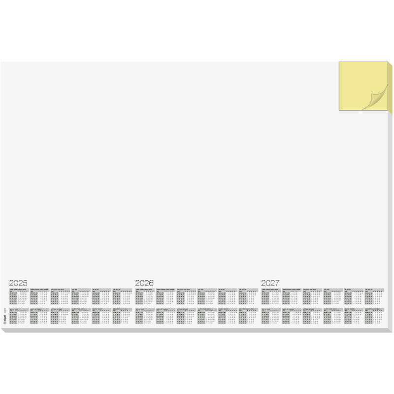 Sigel Schreibunterlage Memo mit Kalender, Papier, weiss