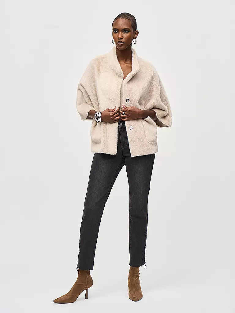 JOSEPH RIBKOFF Jacke in Felloptik  creme