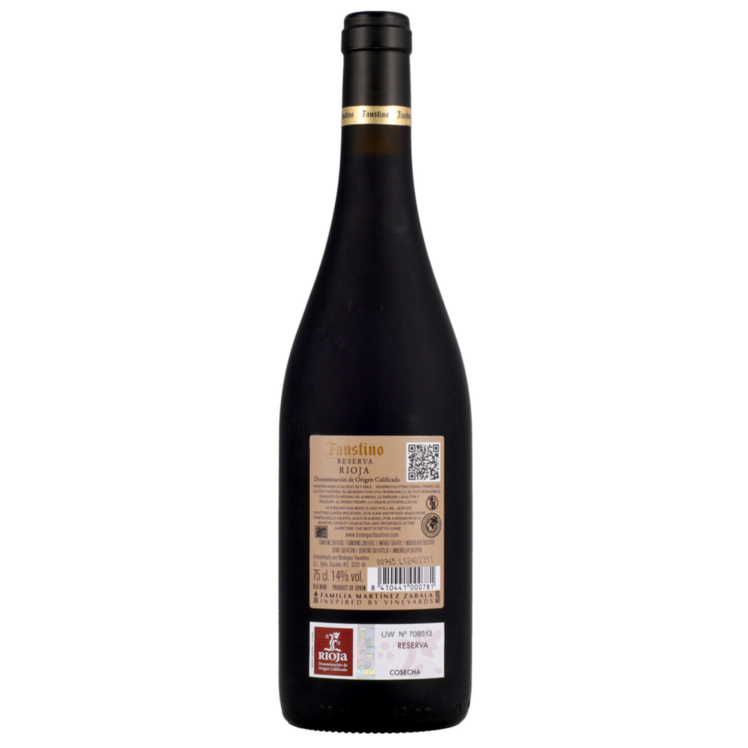 Rioja DOCa Reserva In the Name of Wine Bodegas Faustino -75cl