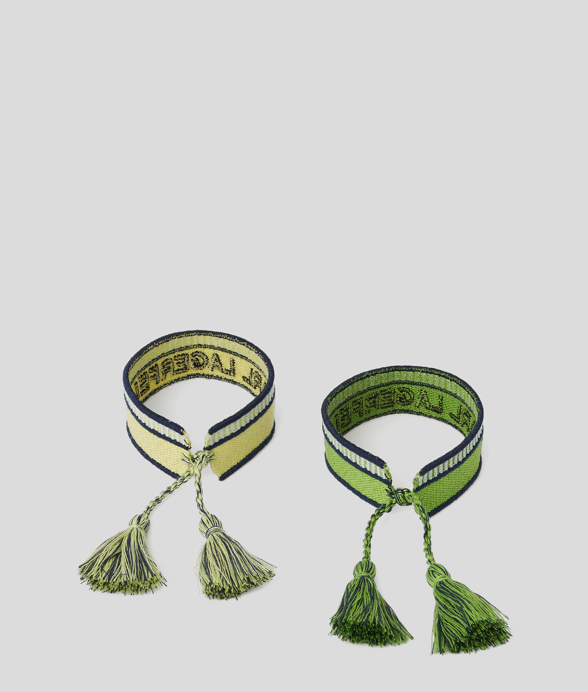 LOT DE DEUX BRACELETS K/WOVEN – JAUNE/VERT