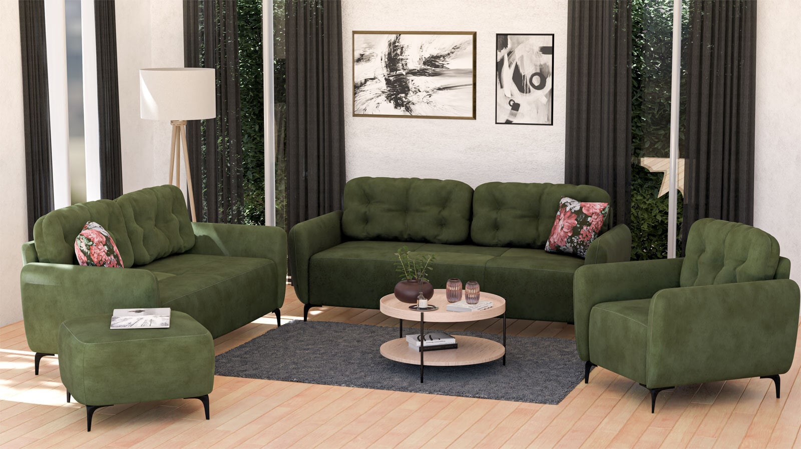 Hocker VENTA dunkelgrün