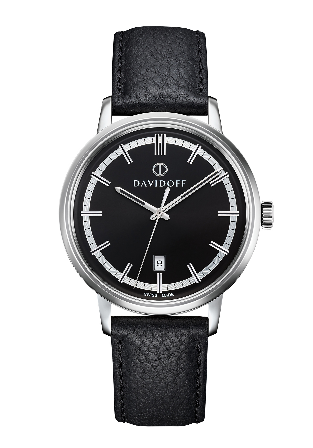 Davidoff Essentials No. 2 Herrenuhr Schwarz 23037